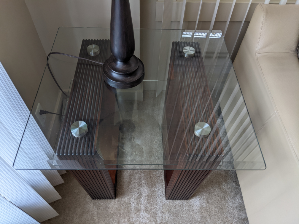 Glass End Table - Must Pick Up on Tues Oct 17 - photo 4