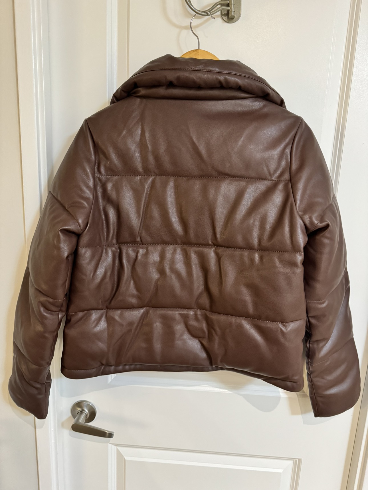 Leather Mini Puffer Jacket （Abercrombie & Fitch） - photo 2