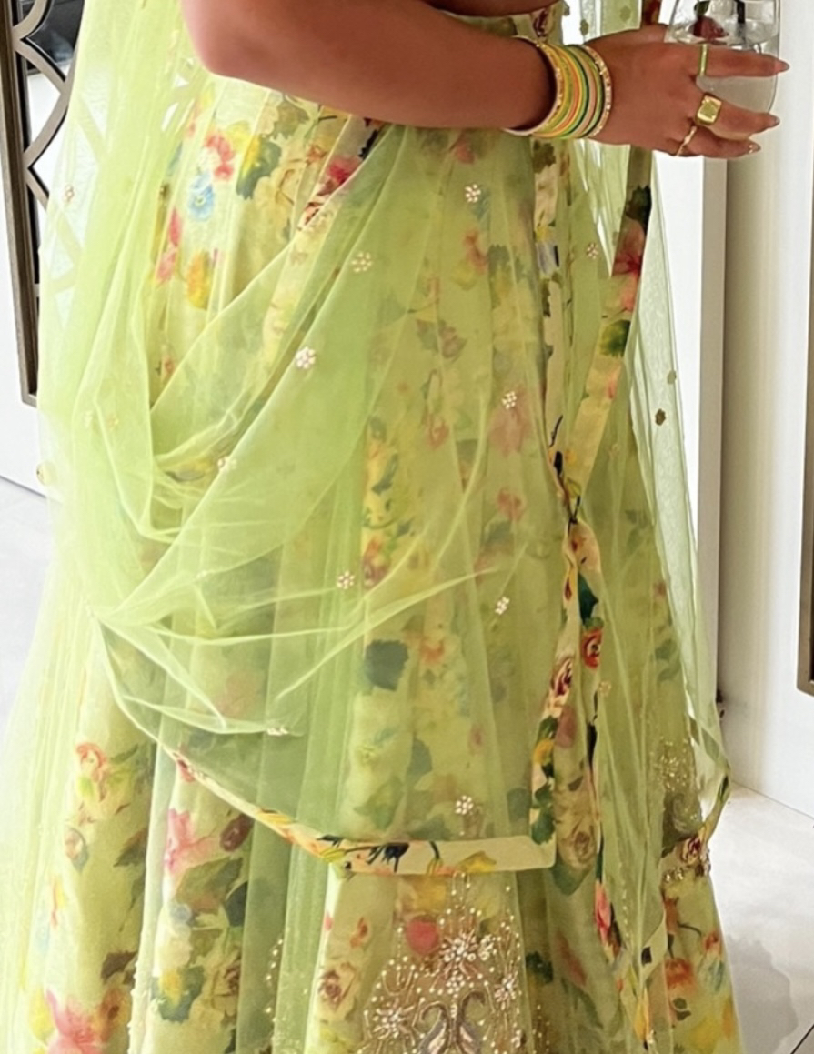 Lehenga (indian outfit) - light green.Size 8-10 image indicator(2)