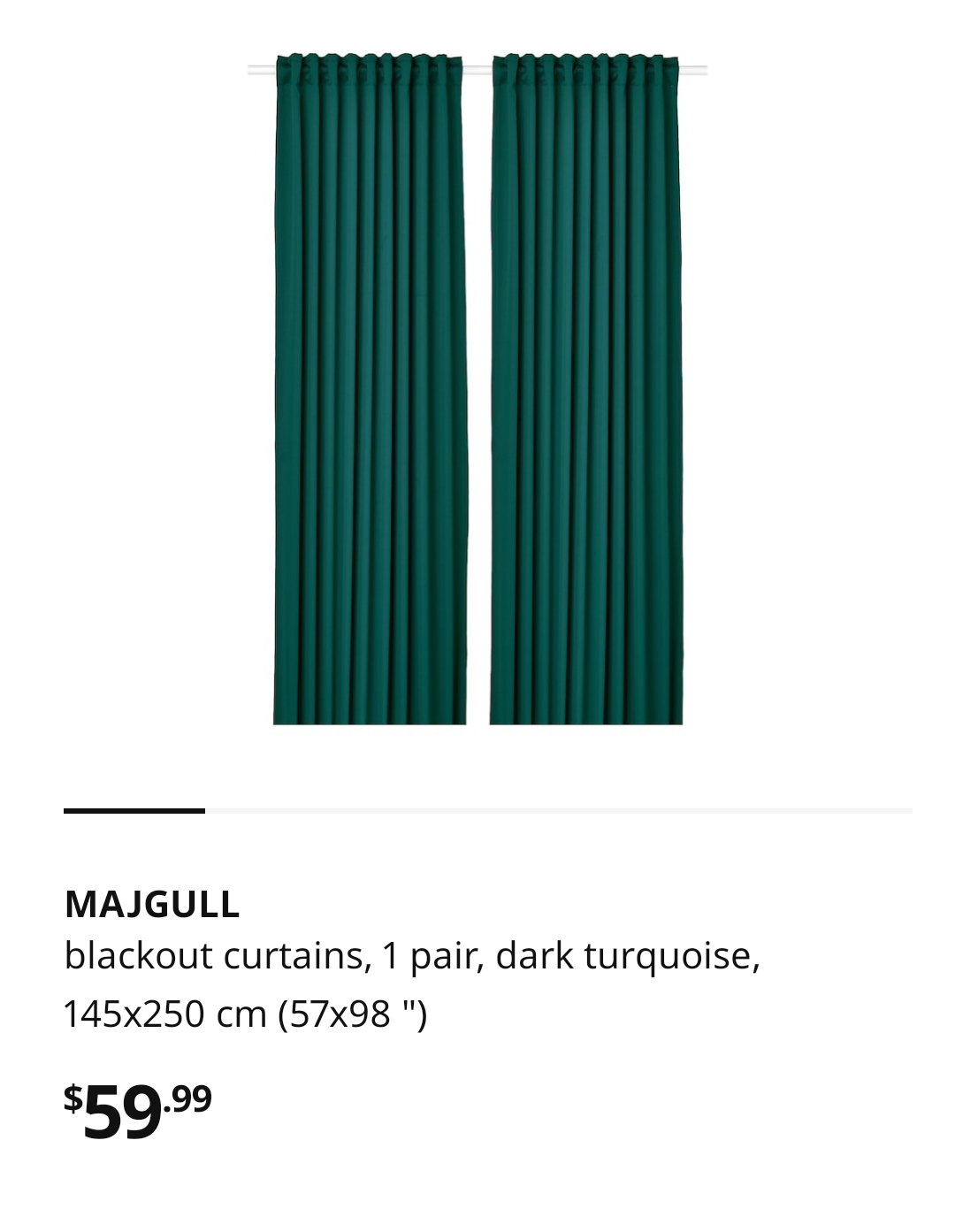 Ikea MAJGULL Blackout curtains thumbnail