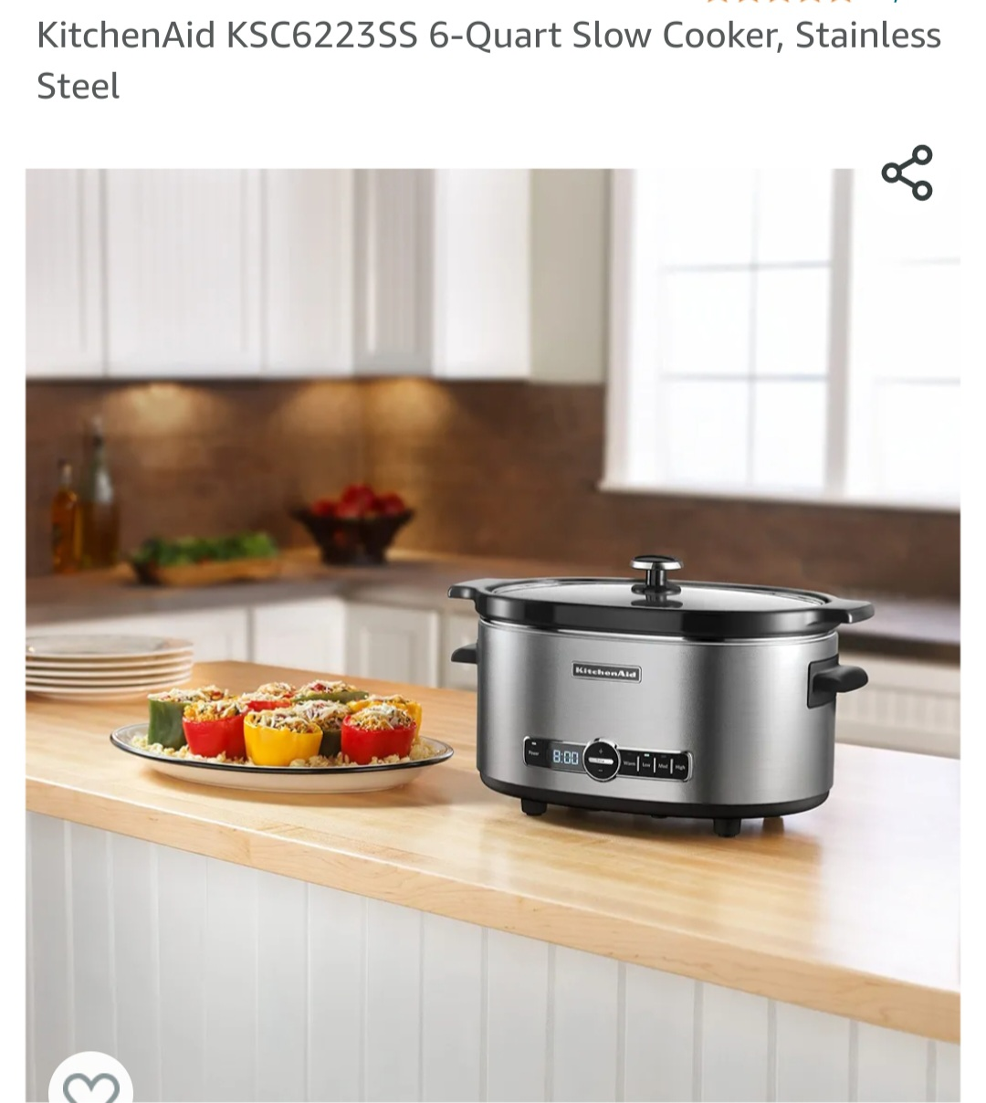 KitchenAid KSC6223SS 6-Quart Slow Cooker, Stainless Steel image indicator(4)