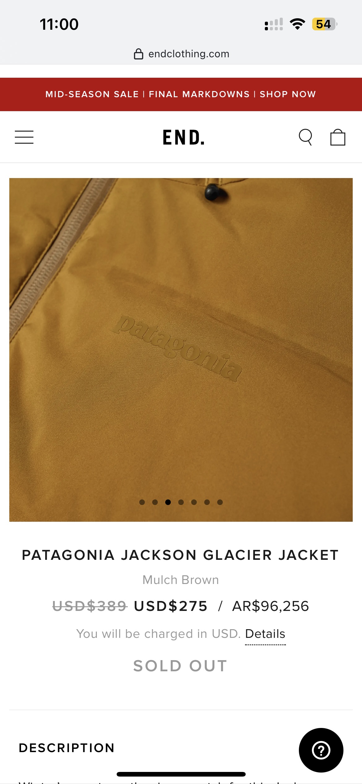 Patagonia Down Jacket - M size (Men) - photo 5