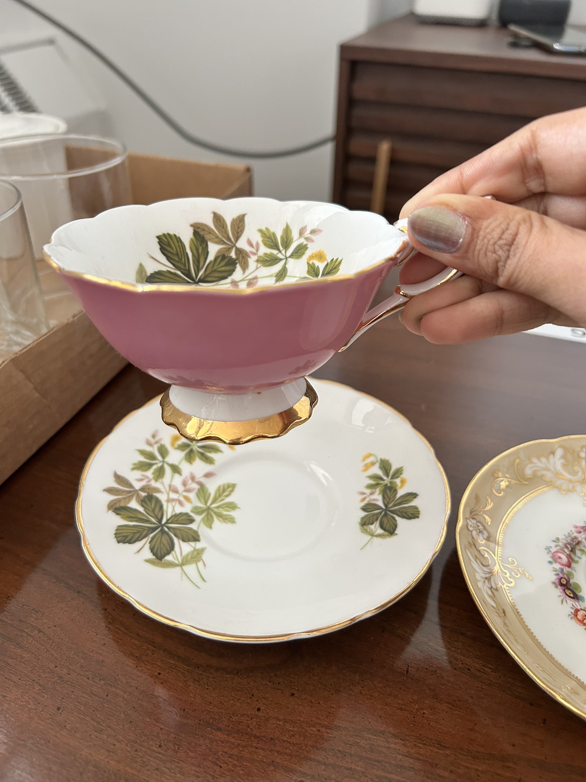 *Vintage* Royal Stafford Fine Bone China- Cup and Saucers thumbnail