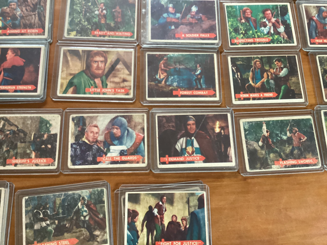 Lots o’ 1957 TOPPS ROBIN HOOD trading cards ! image indicator(3)