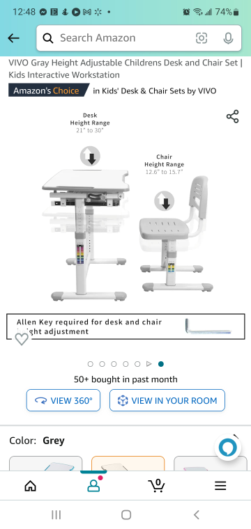 Height Adjustable Childrens Desk and Chair Set | image indicator(6)