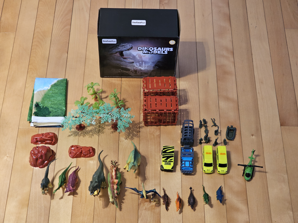 Dinosaur Toy Set with map