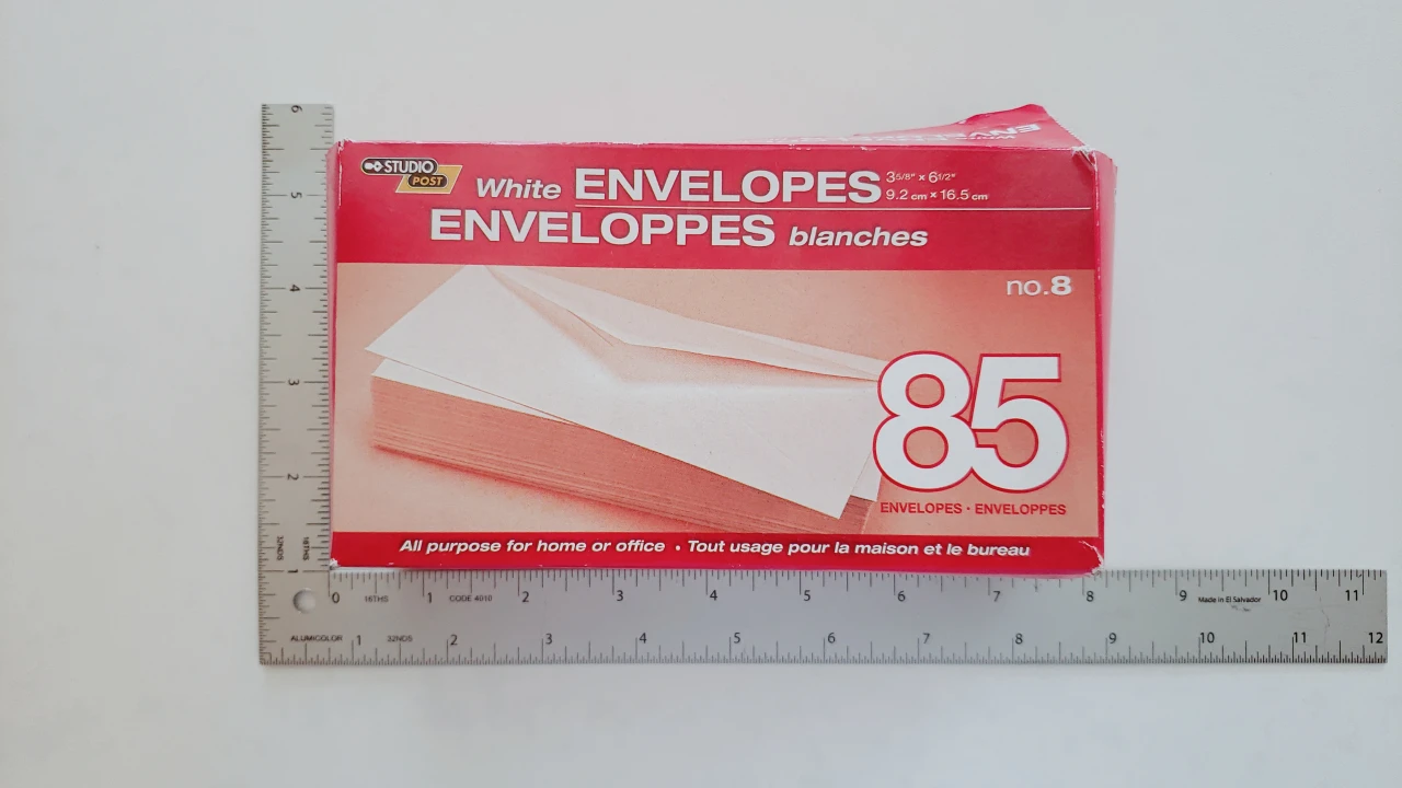 Box of white envelopes thumbnail
