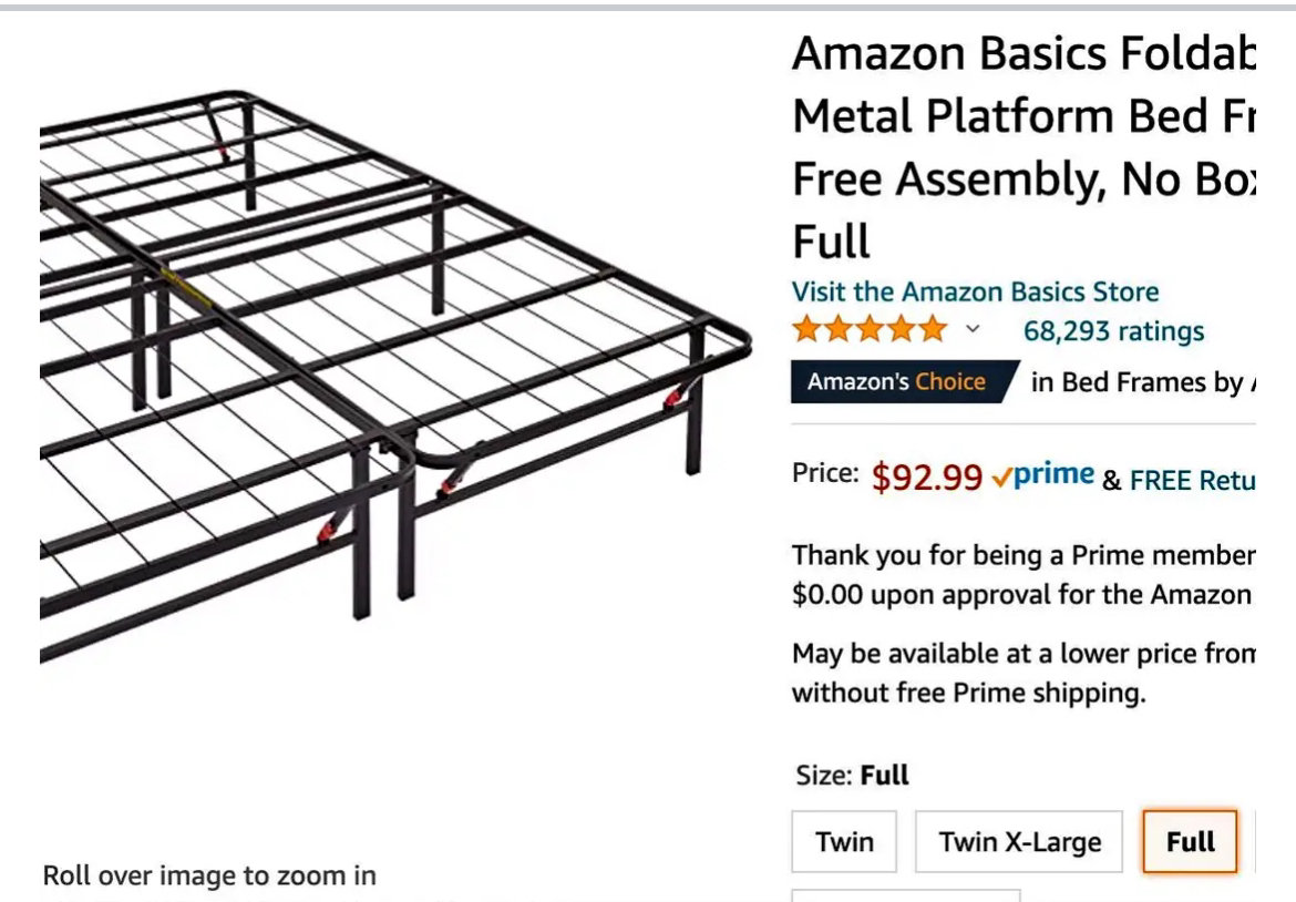 Black Bed Frame Full - photo 2