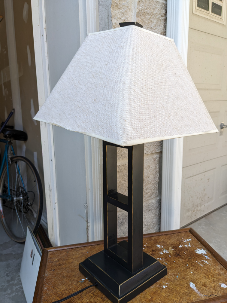 Modern black square lamp thumbnail