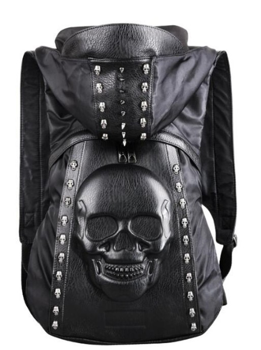 3D Spiked Hooded Skull Backpack - photo 4
