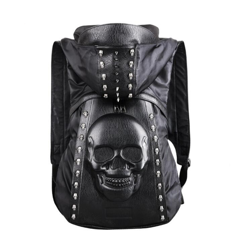 3D Spiked Hooded Skull Backpack - photo 5