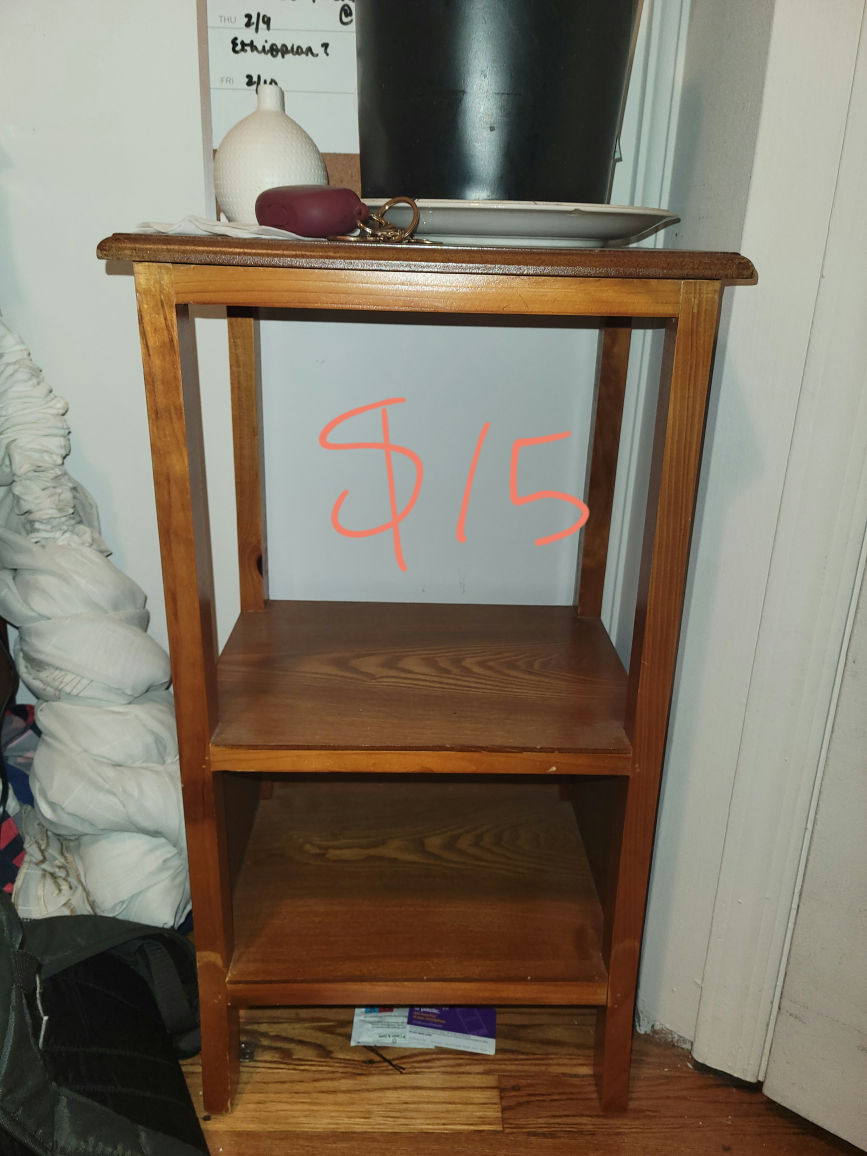 solid wood side table