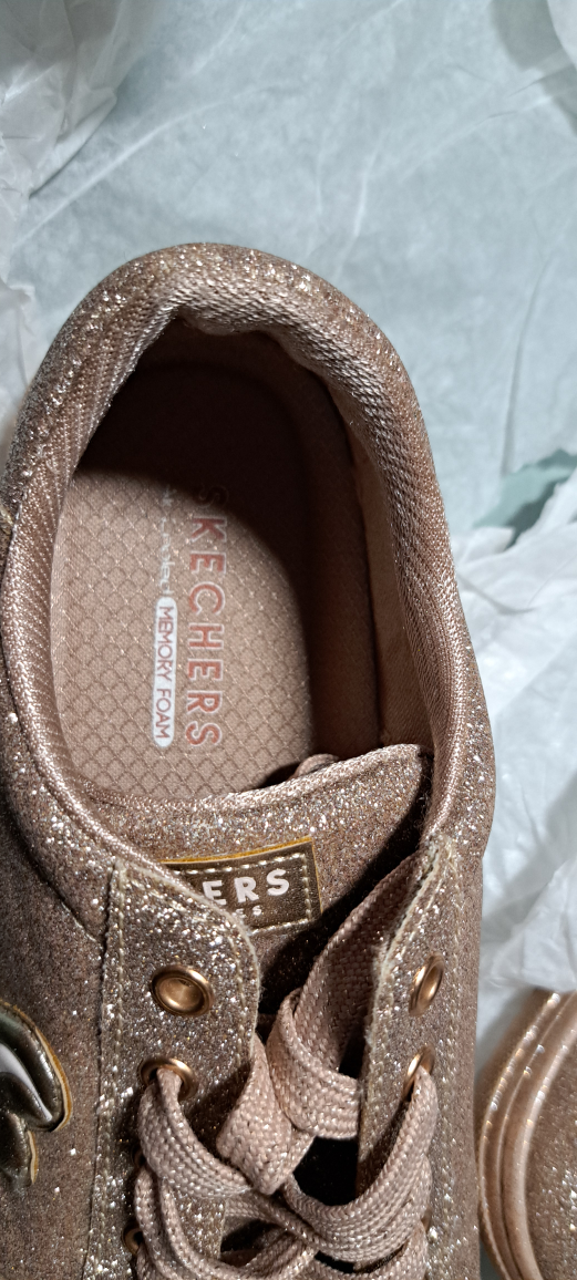 skechers rose gold with glitters image indicator(2)