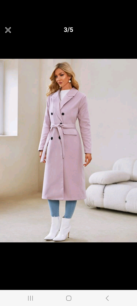 Peak Collar Double Breasted Belted Overcoat 🍂 thumbnail