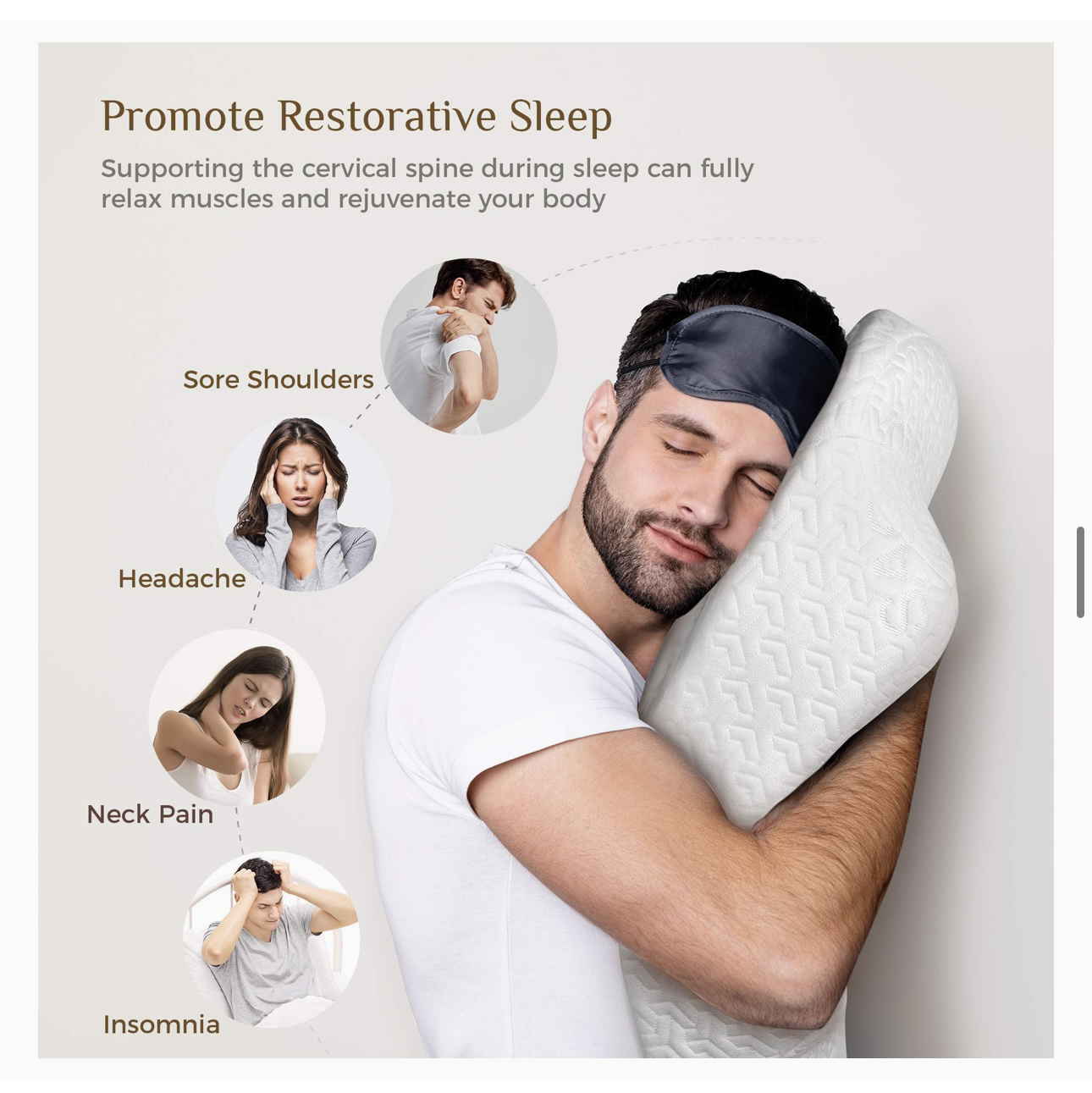 Sagino Cervical Memory Foam Pillow - photo 5