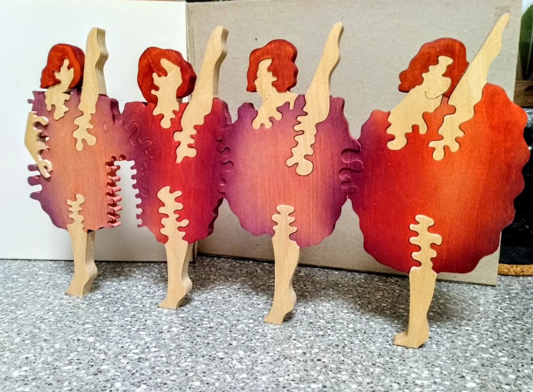 Cancan Dancers Wooden Monkey Puzzle image indicator(2)