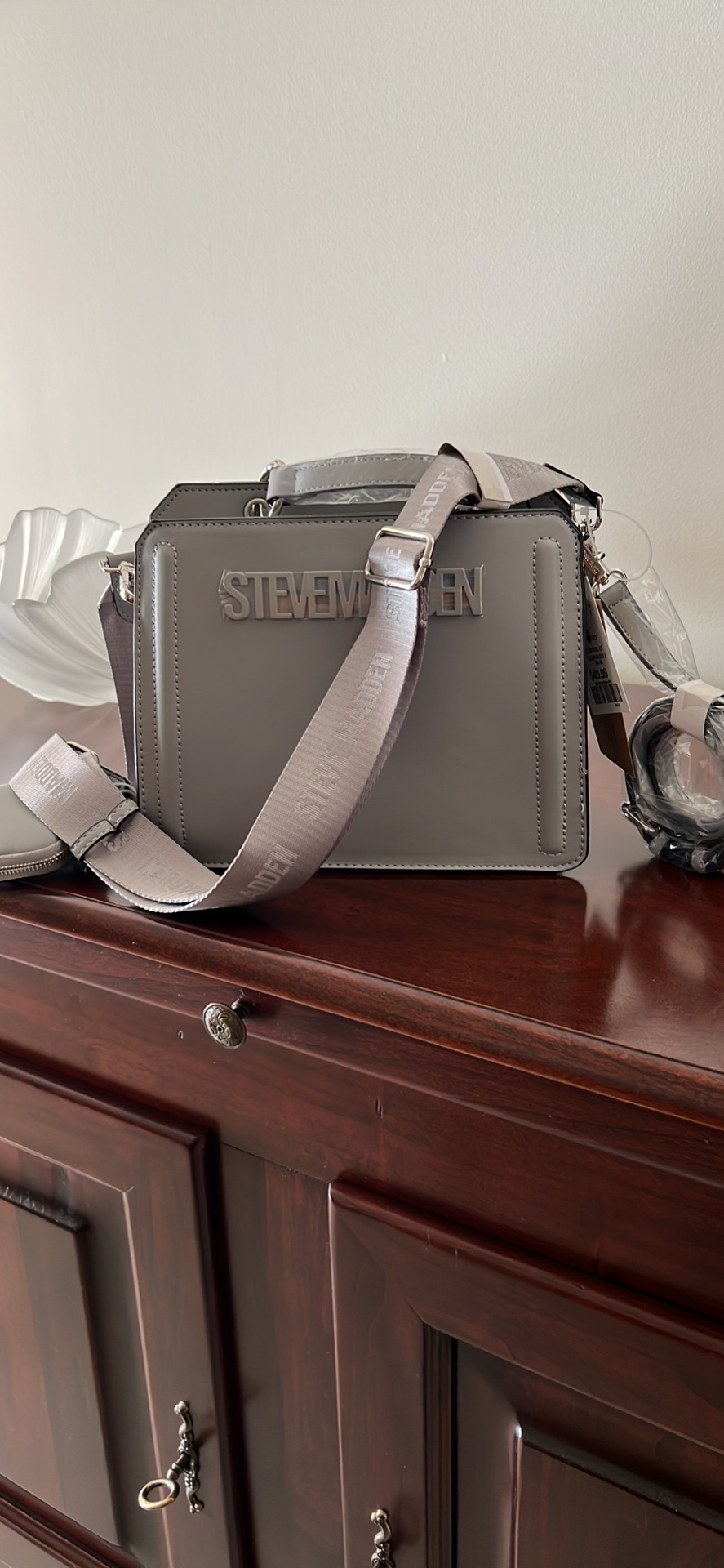 Steve Madden gray crossbody bag thumbnail