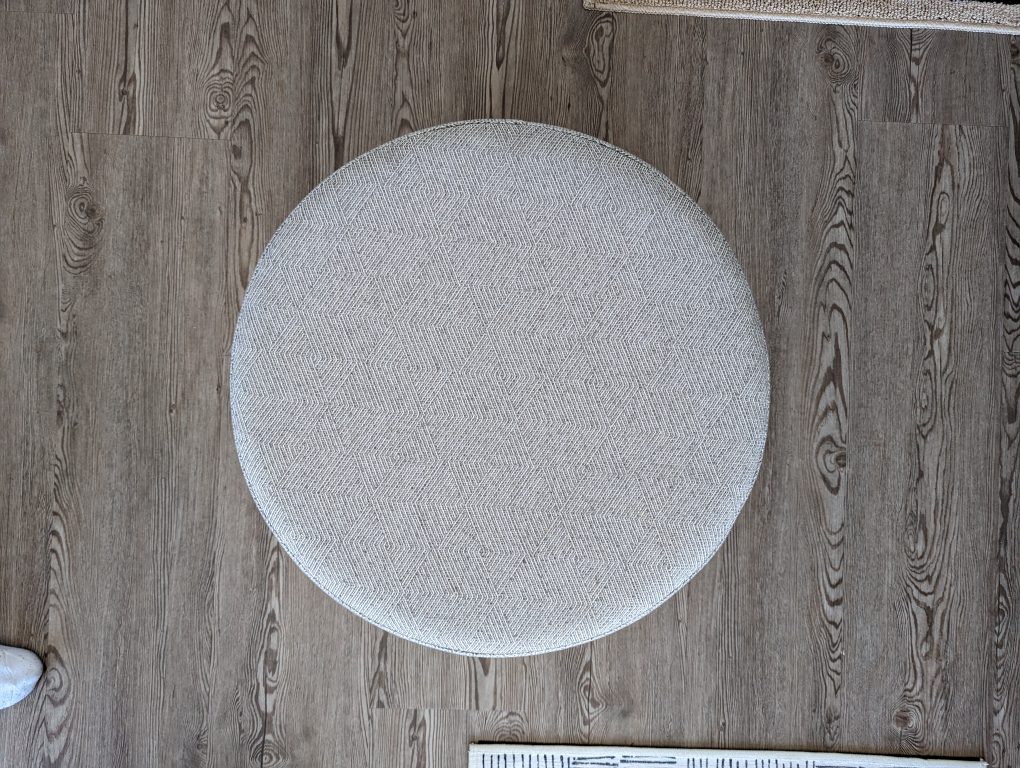 Round Grey Ottoman - photo 3