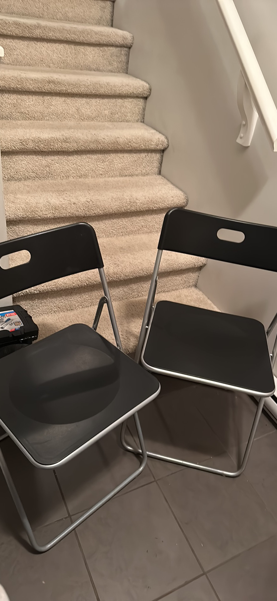 Two black chairs