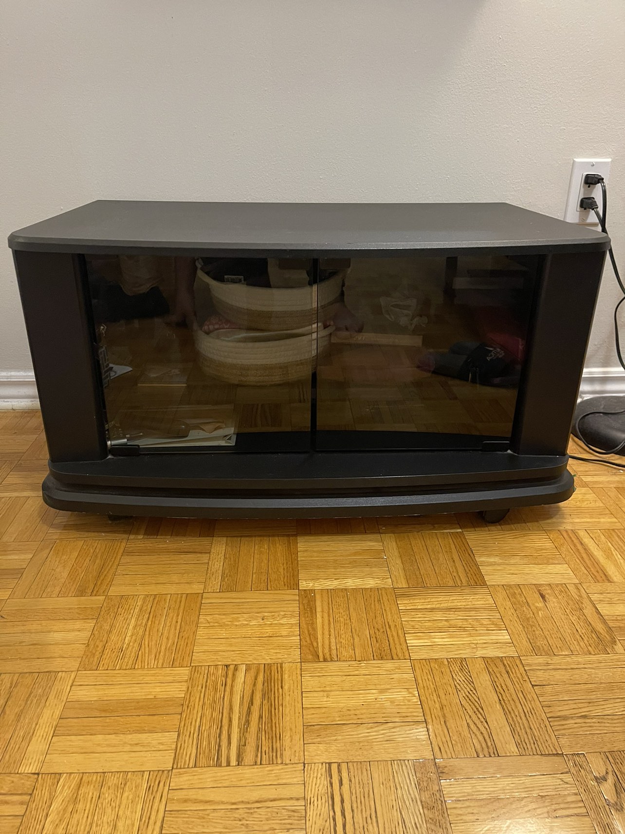 Tv table/stand with wheels.