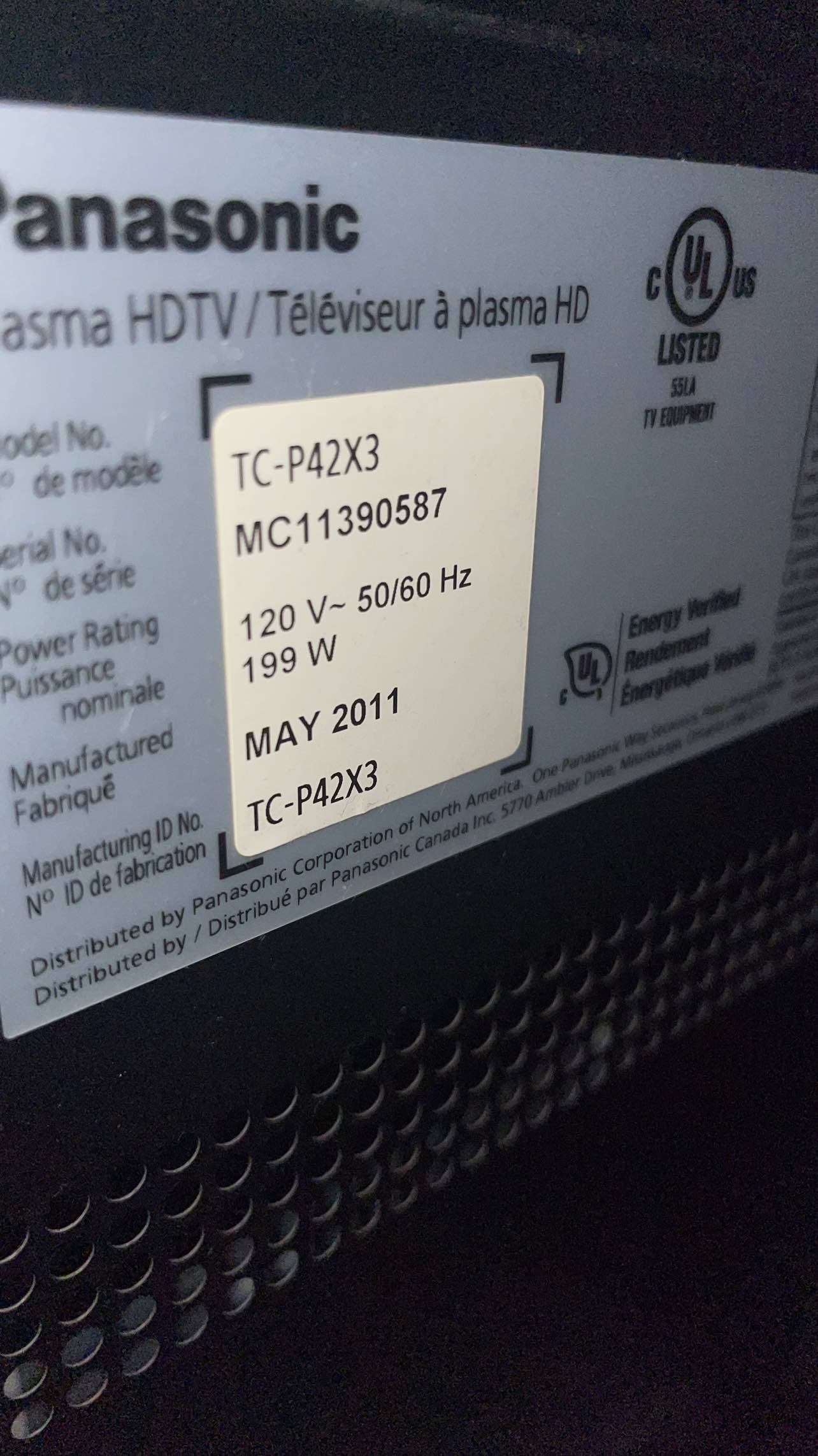 Panasonic 45in TV - photo 2