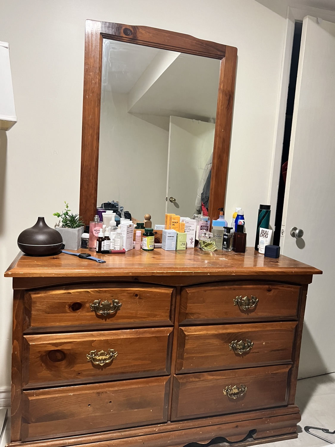 Dresser with mirror