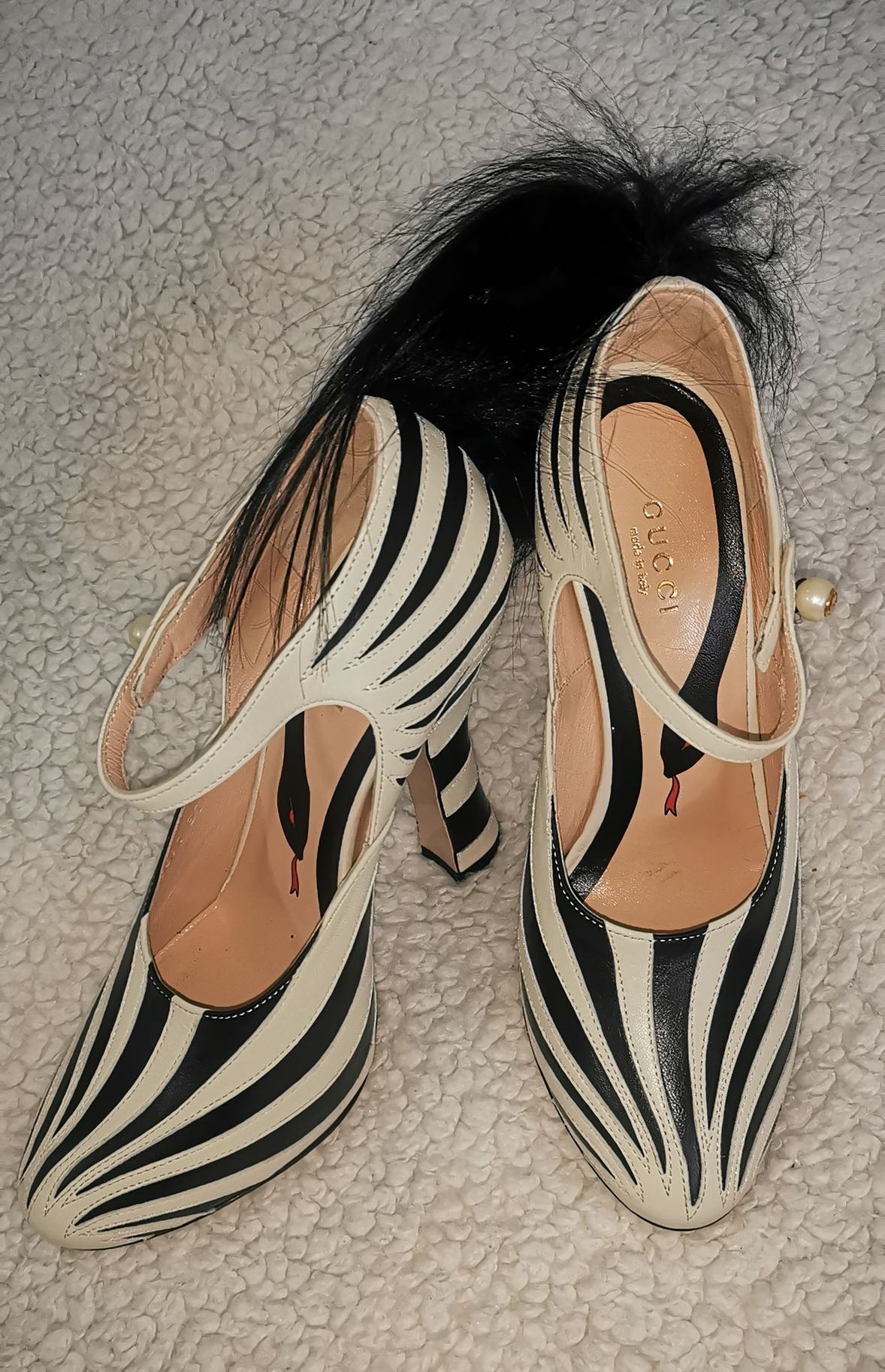 Gucci Zebra Pony Tail Mary Jane Original Brand 37