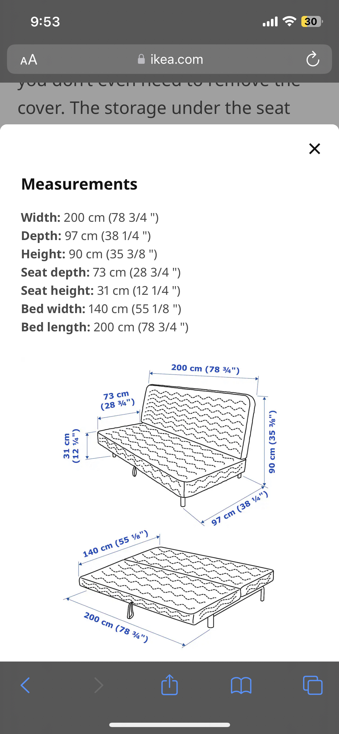 IKEA NYHAMN sofa Bed image indicator(3)