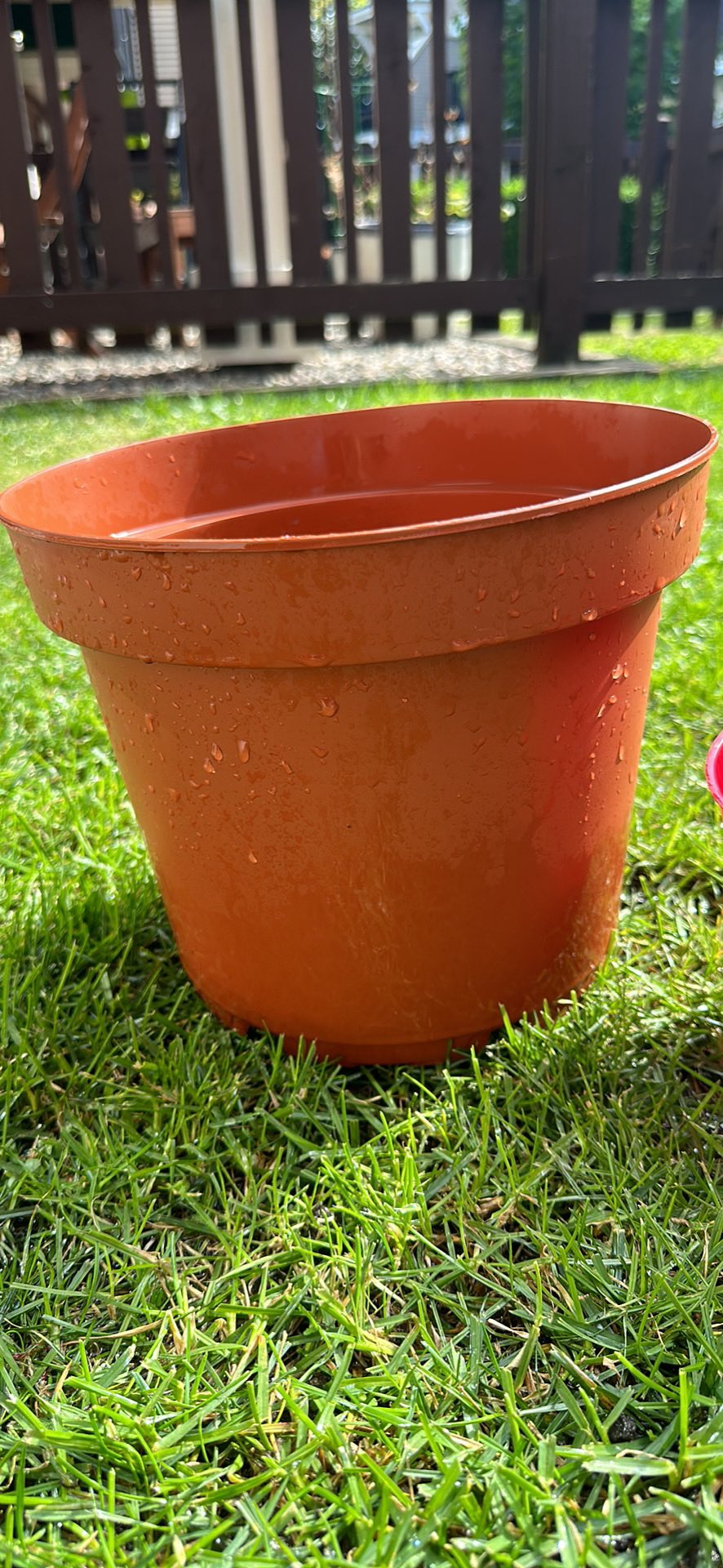 Five garden pots