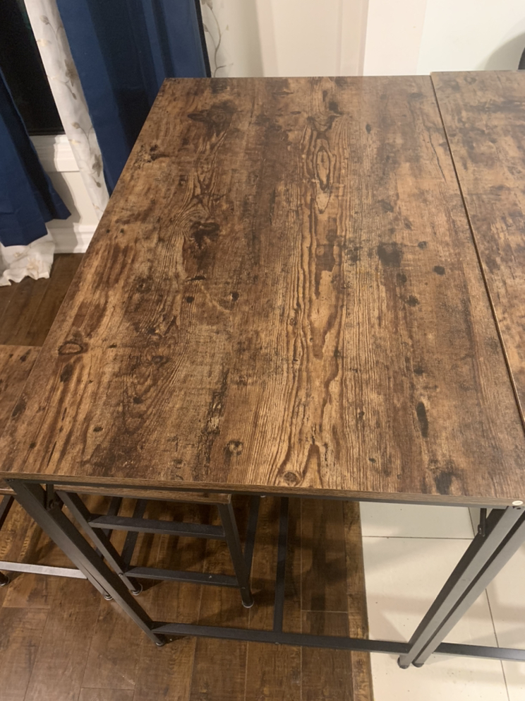 2 dining tables and 7 stools used only 1 month image indicator(2)