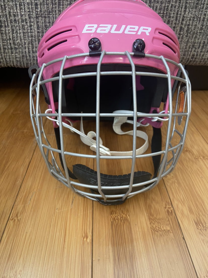 Pink kids helmet