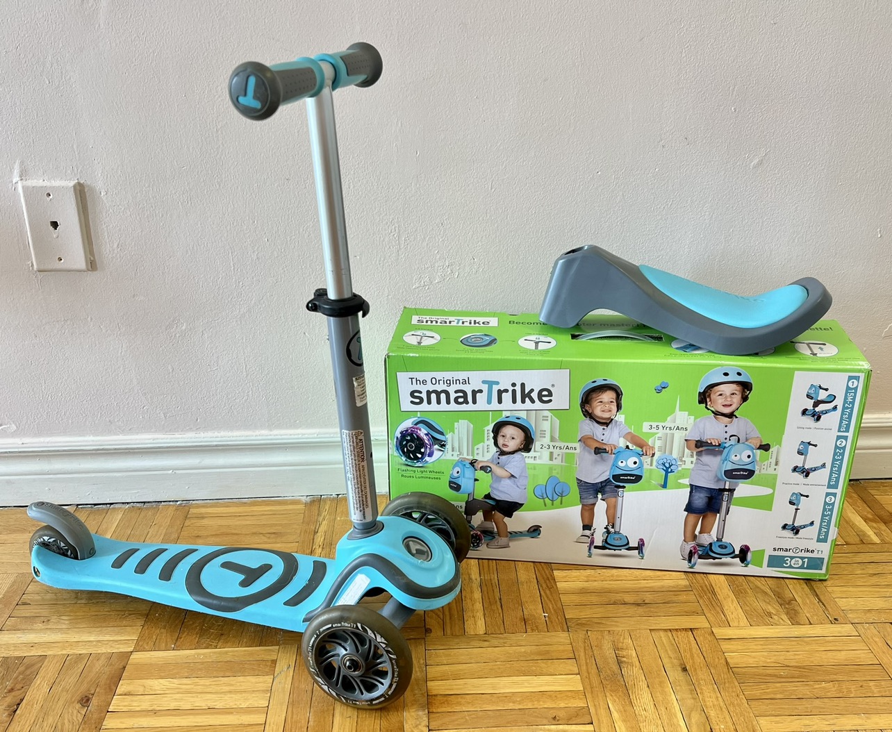 smarTrike T1 3-Stage Scooter Blue thumbnail