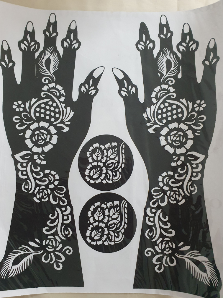 Mehendi / Henna (Bridal) Stencil stickers (Reuseable) Pakistani image indicator(2)