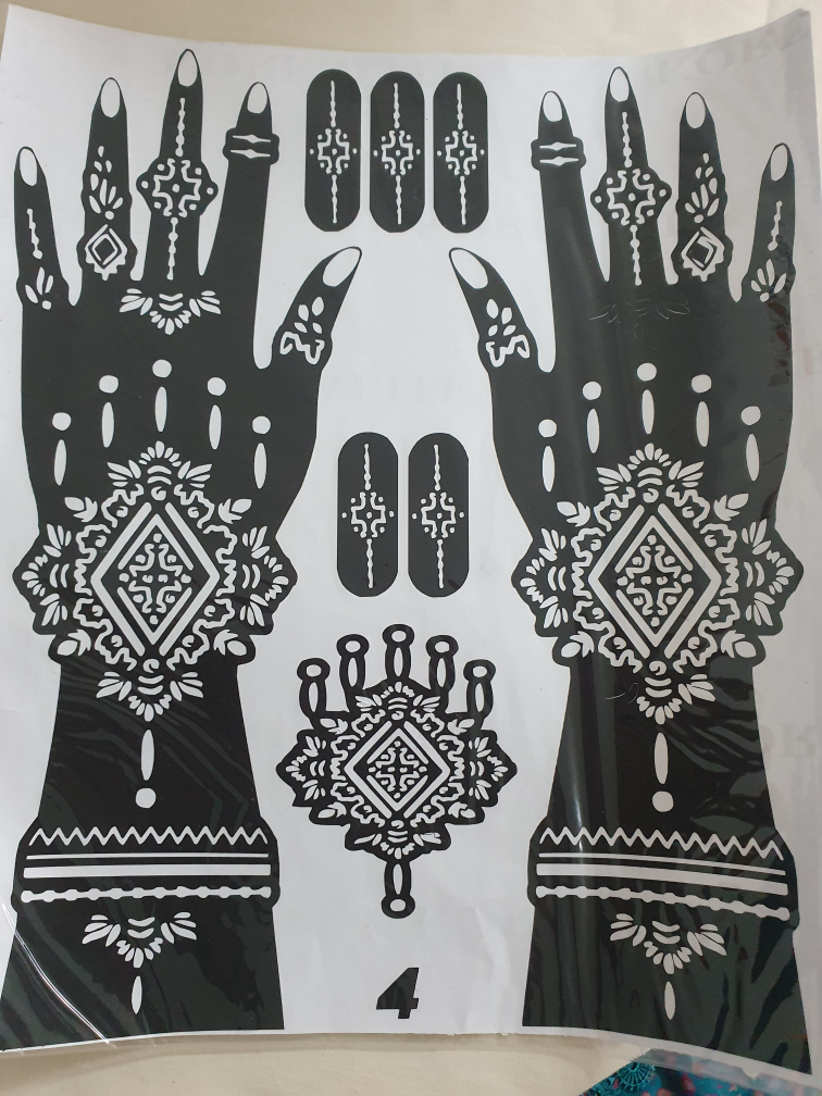 Mehendi / Henna (Bridal) Stencil stickers (Reuseable) Pakistani - photo 5