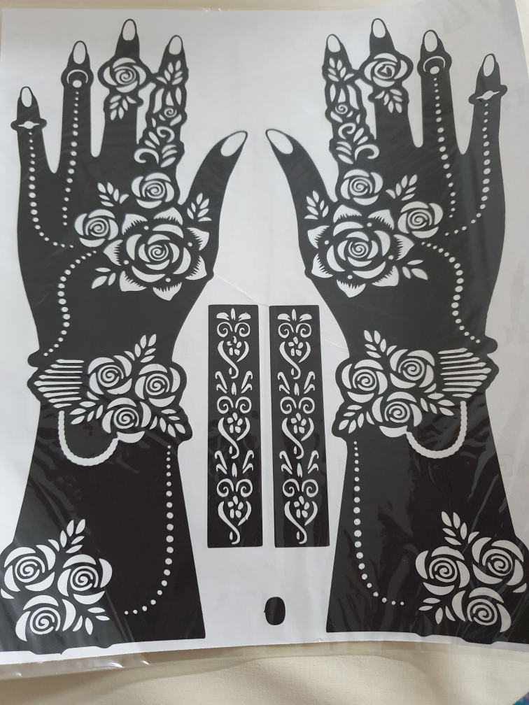Mehendi / Henna (Bridal) Stencil stickers (Reuseable) Pakistani image indicator(6)