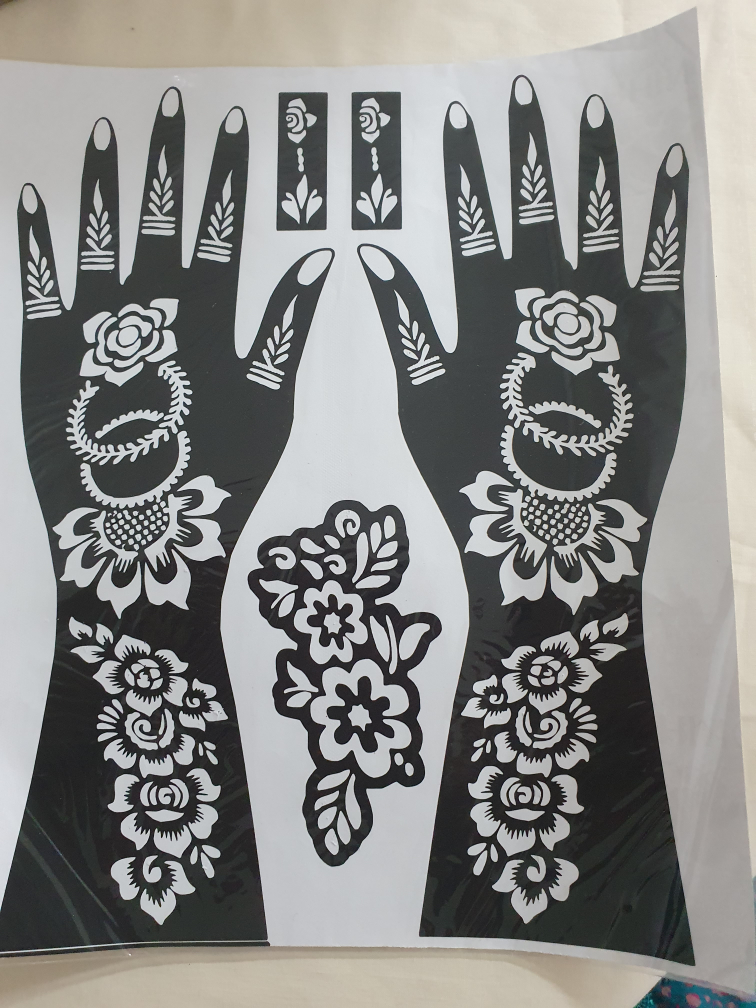 Mehendi / Henna (Bridal) Stencil stickers (Reuseable) Pakistani image indicator(7)