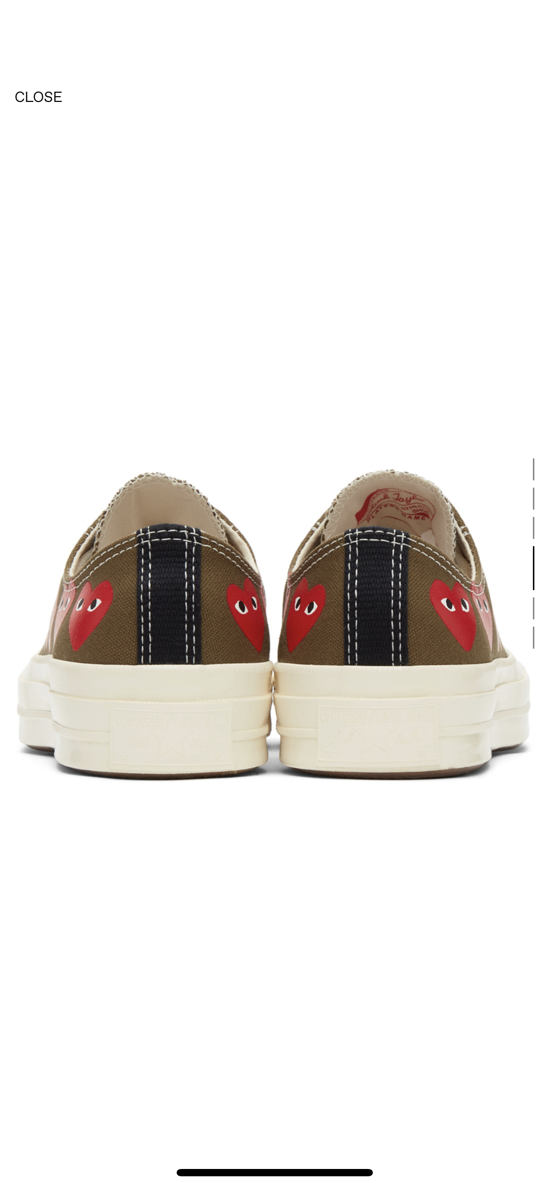 Comme De Garcon Play - Converse low (Khaki Color) - photo 5
