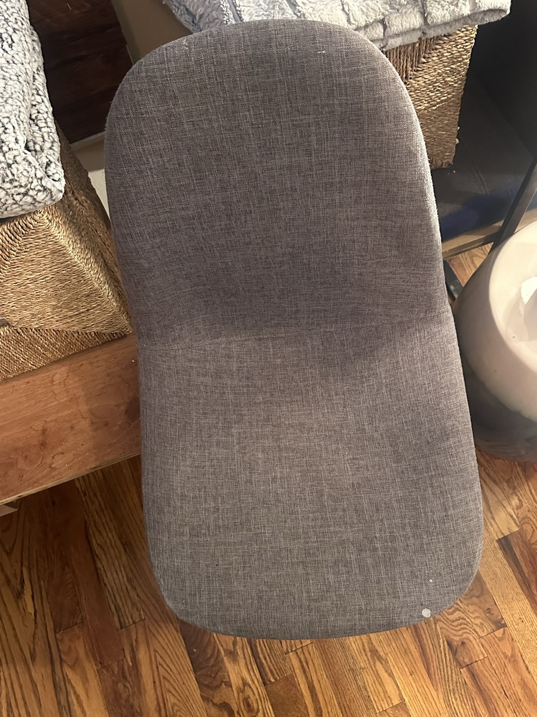Grey fabric dining chairs - photo 3