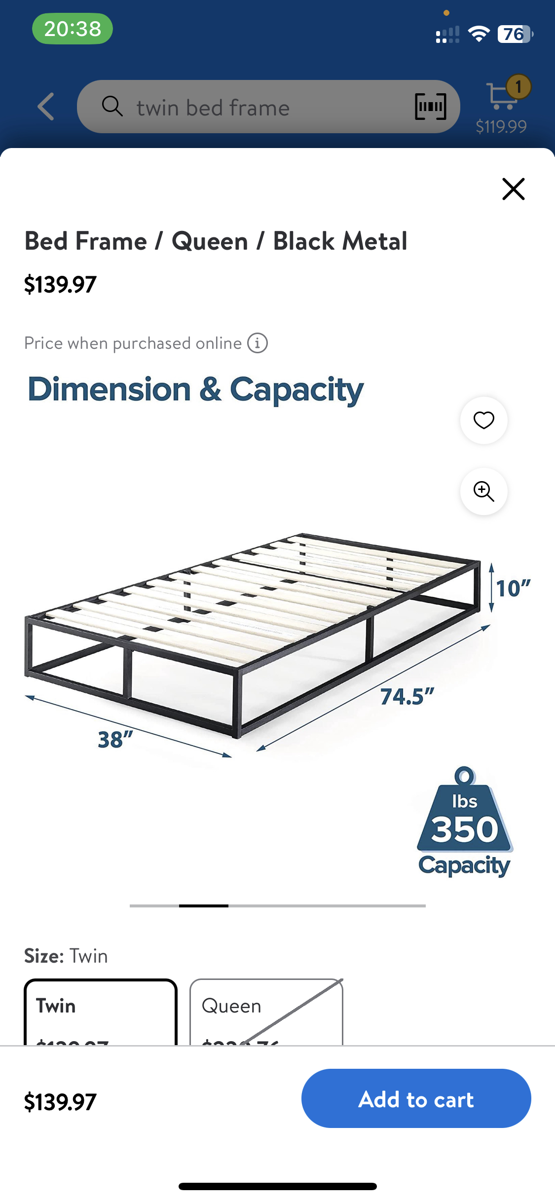 Twin bed frame - photo 4