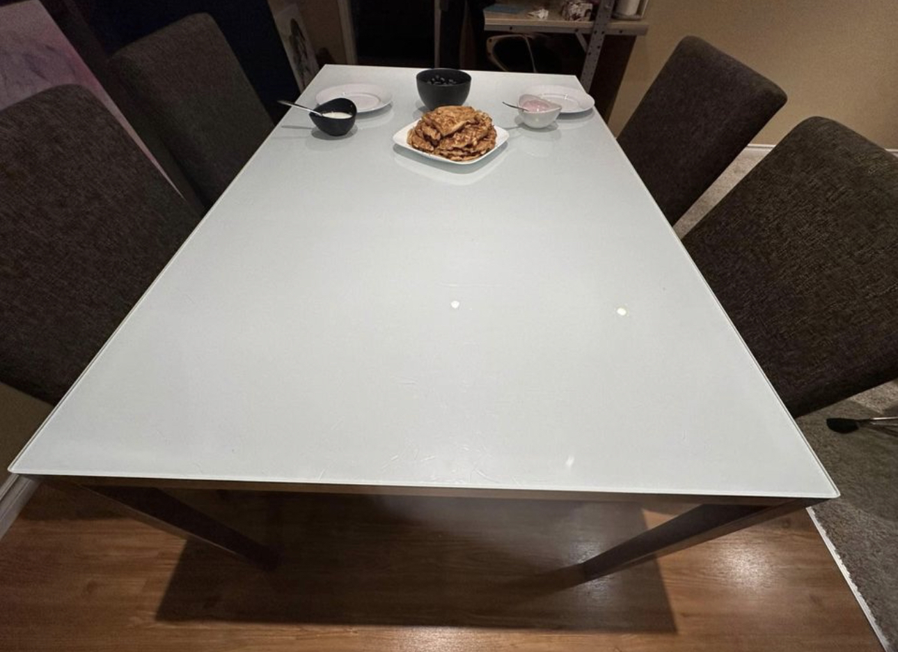 Ikea table,metal frame - photo 5