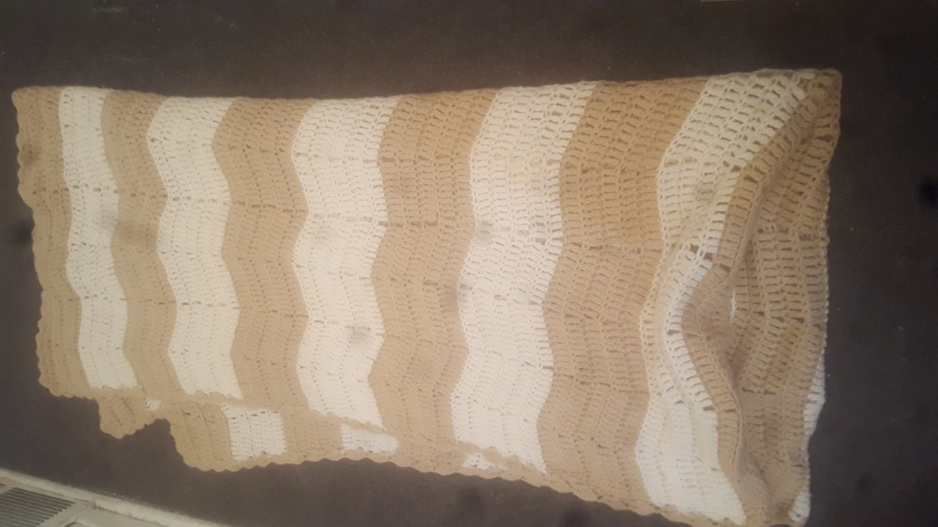 Afghan Crochet Vintage 5 feet x 8 foot