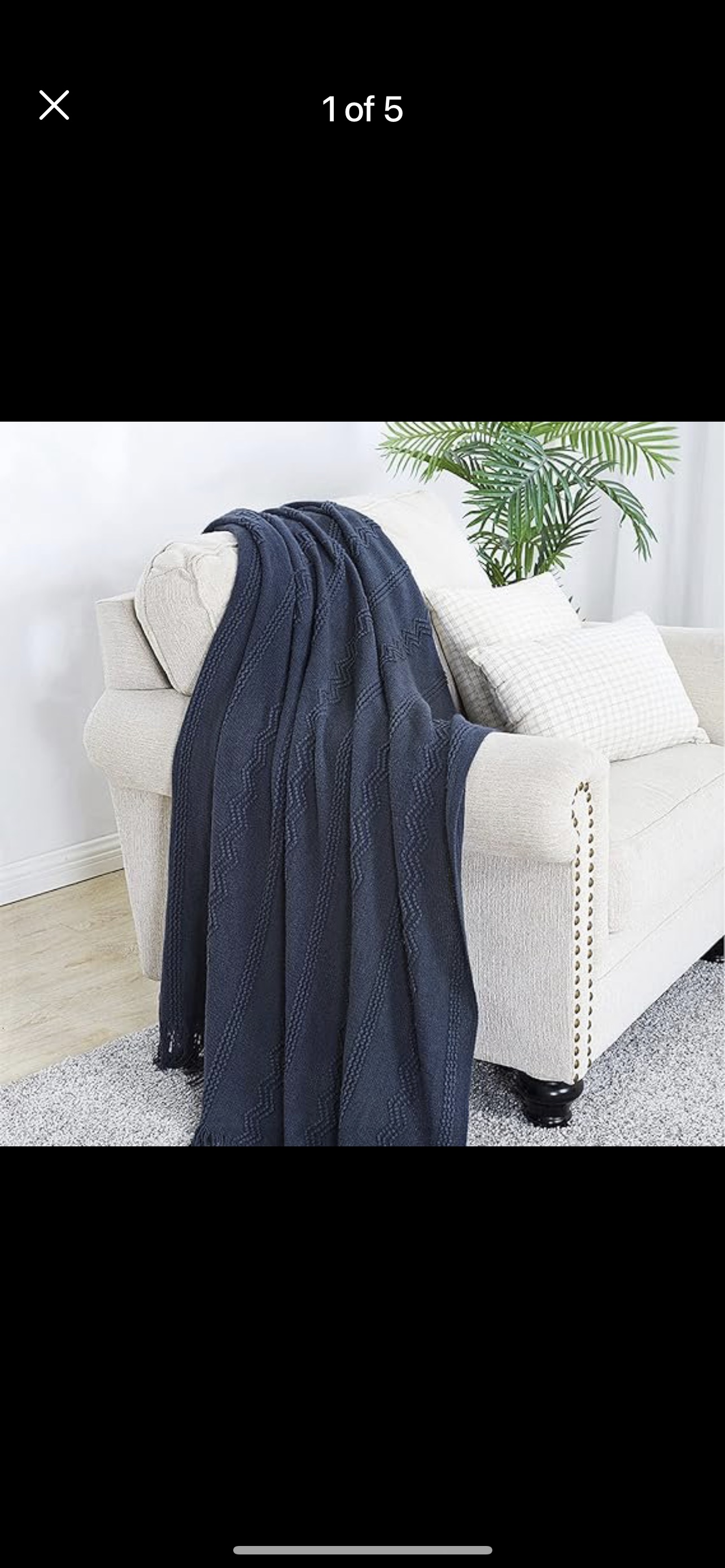 New Bourina Throw Blanket Navy