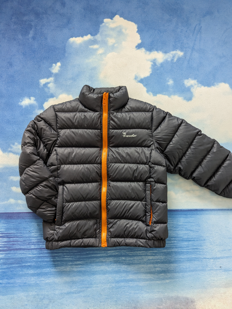 Boys size S (5-6Y) puffer jacket in dark grey - photo 3