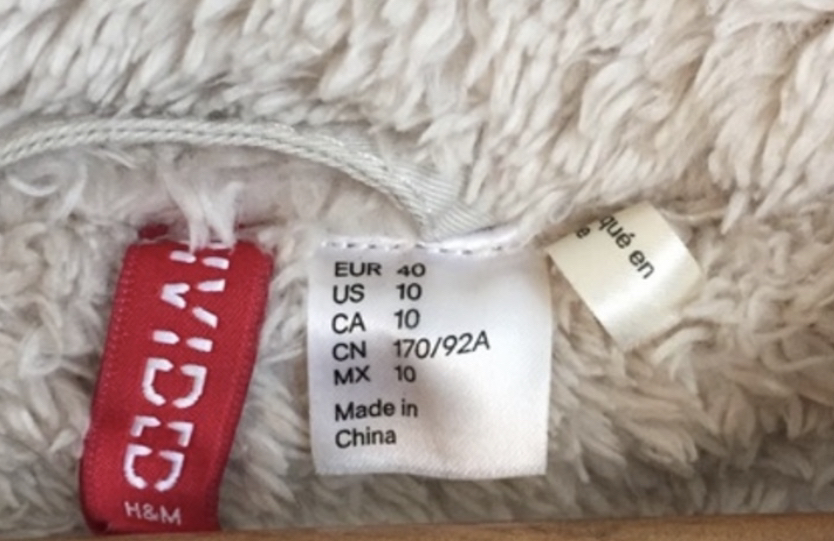 H&M Parka coat jacket with faux fur Large sz 10 image indicator(5)