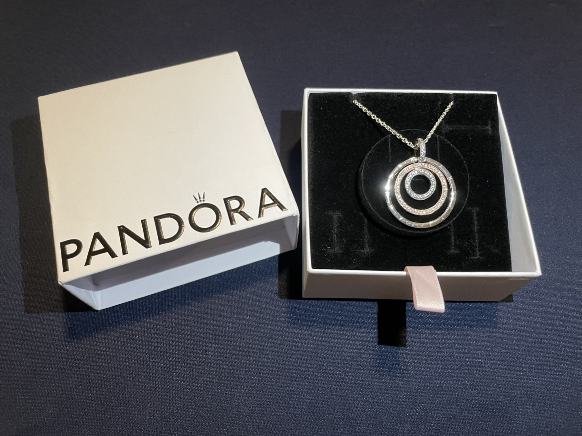 Pandora Two-Tone Circles Pendant and Necklace thumbnail