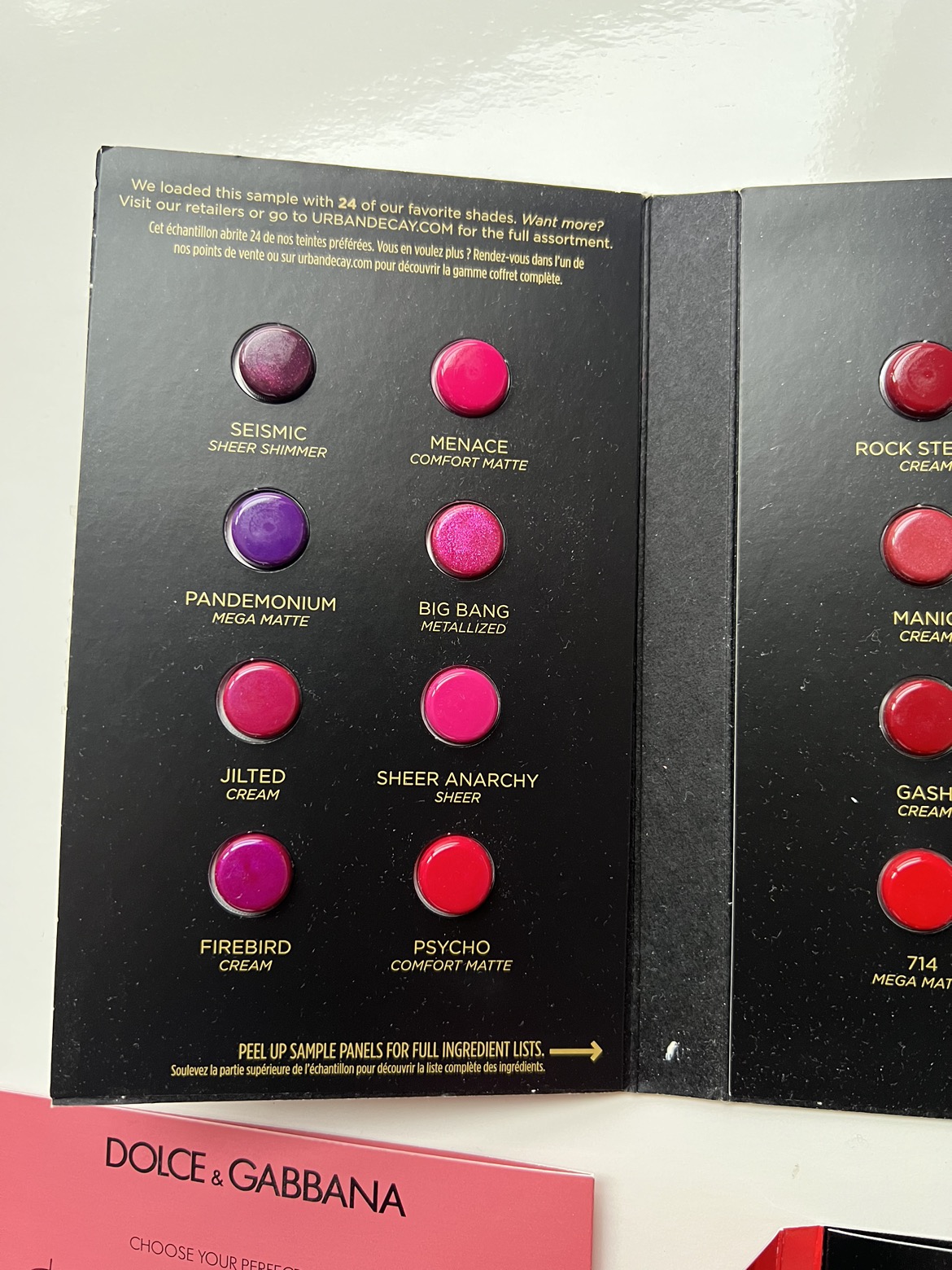 Deluxe lipstick sample (Dior, Armani, D&G,UD) image indicator(5)