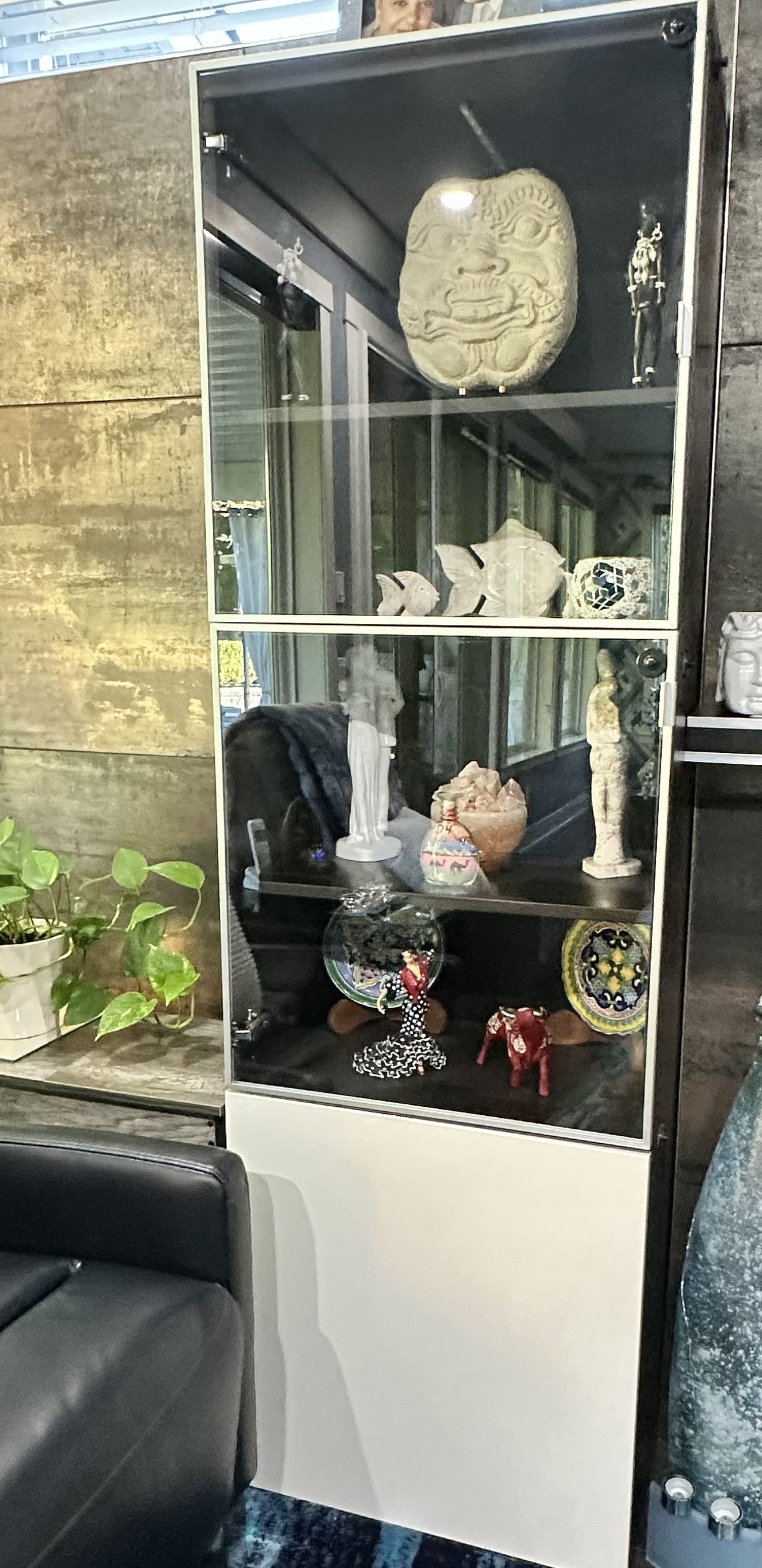 IKEA display storage cabinet with lights