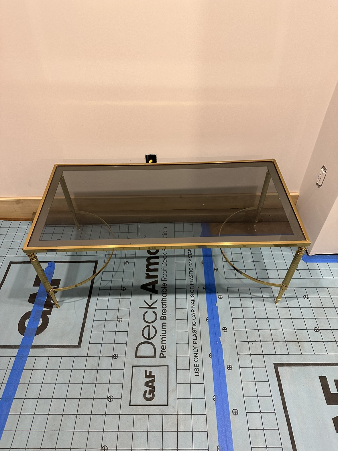 Glass coffee table