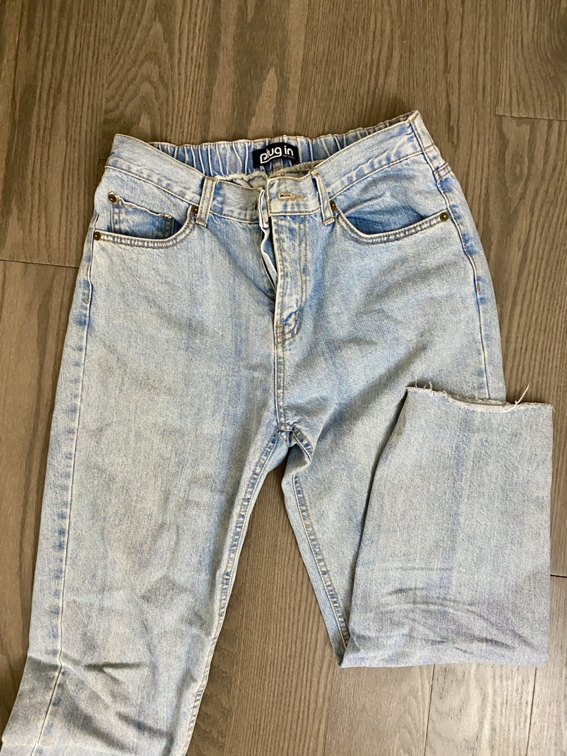Light blue jeans - elastic waist
