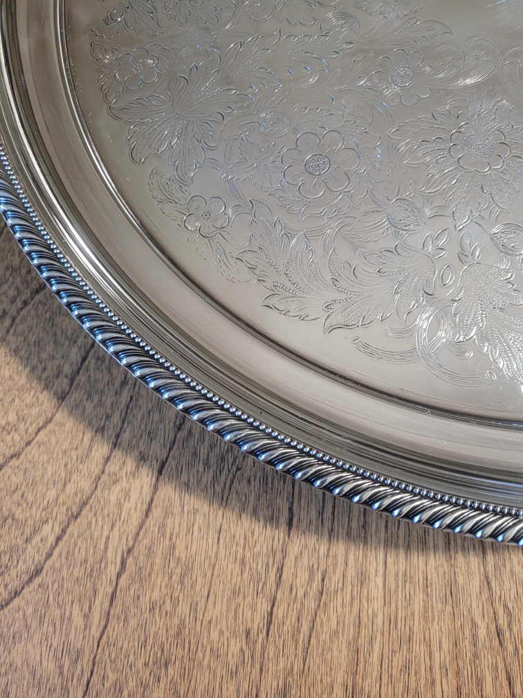 vintage silverplate tray 🦃